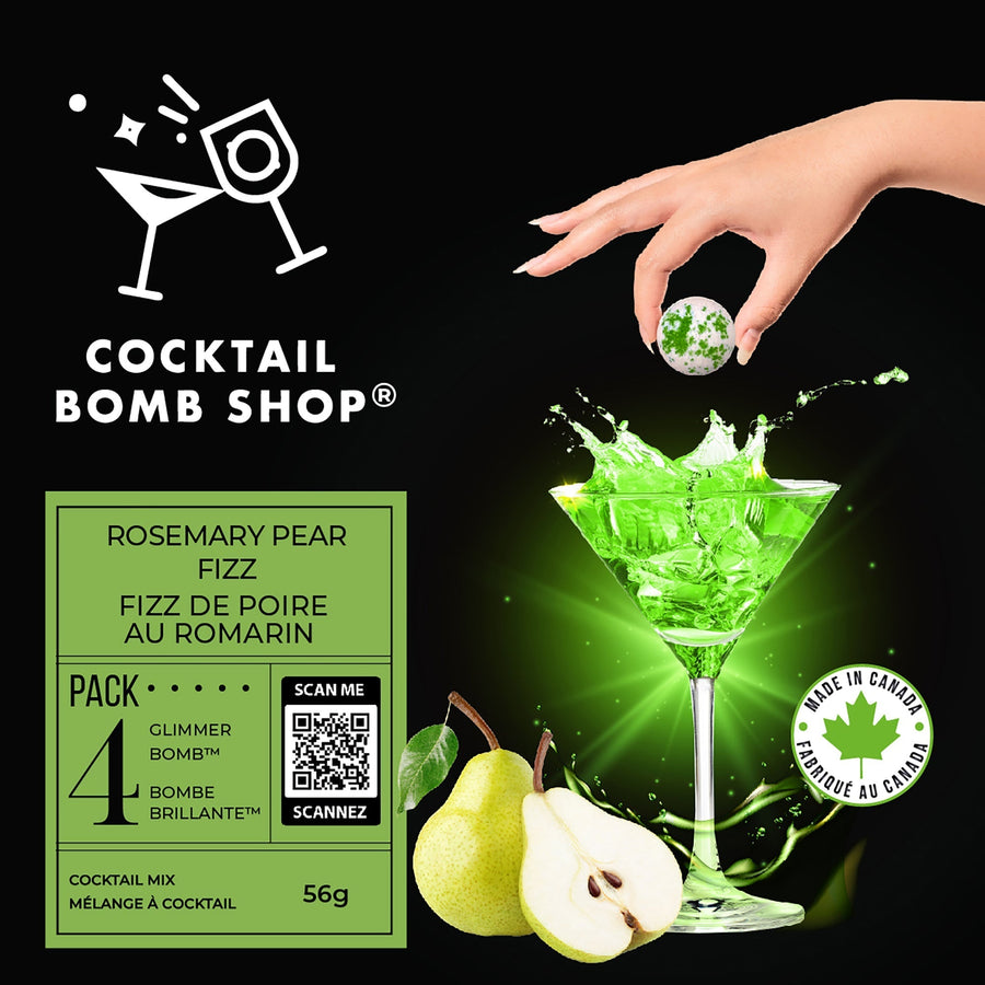 ROSEMARY PEAR FIZZ COCKTAIL BOMB