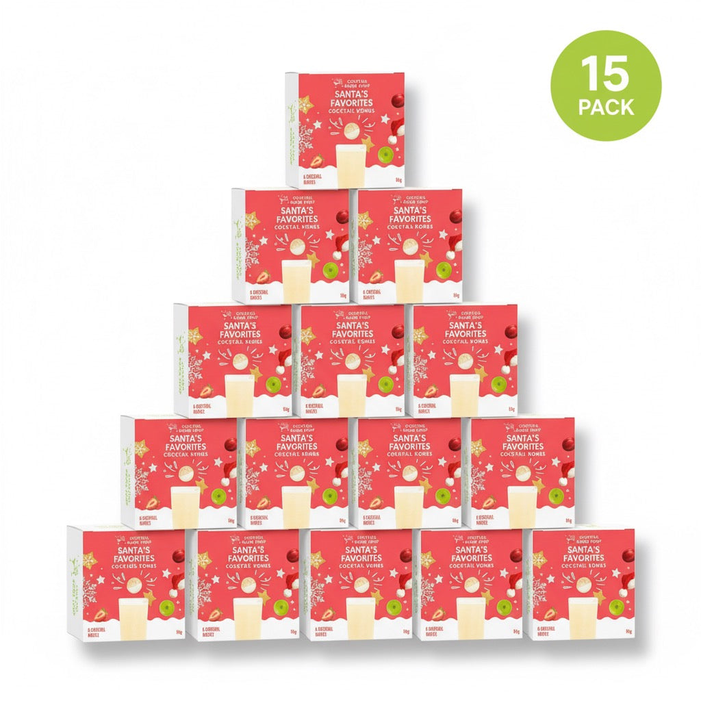 SANTA’S FAVORITES BUNDLE (15 Boxes of 4 Cocktail Bombs, Ideal for gifting)