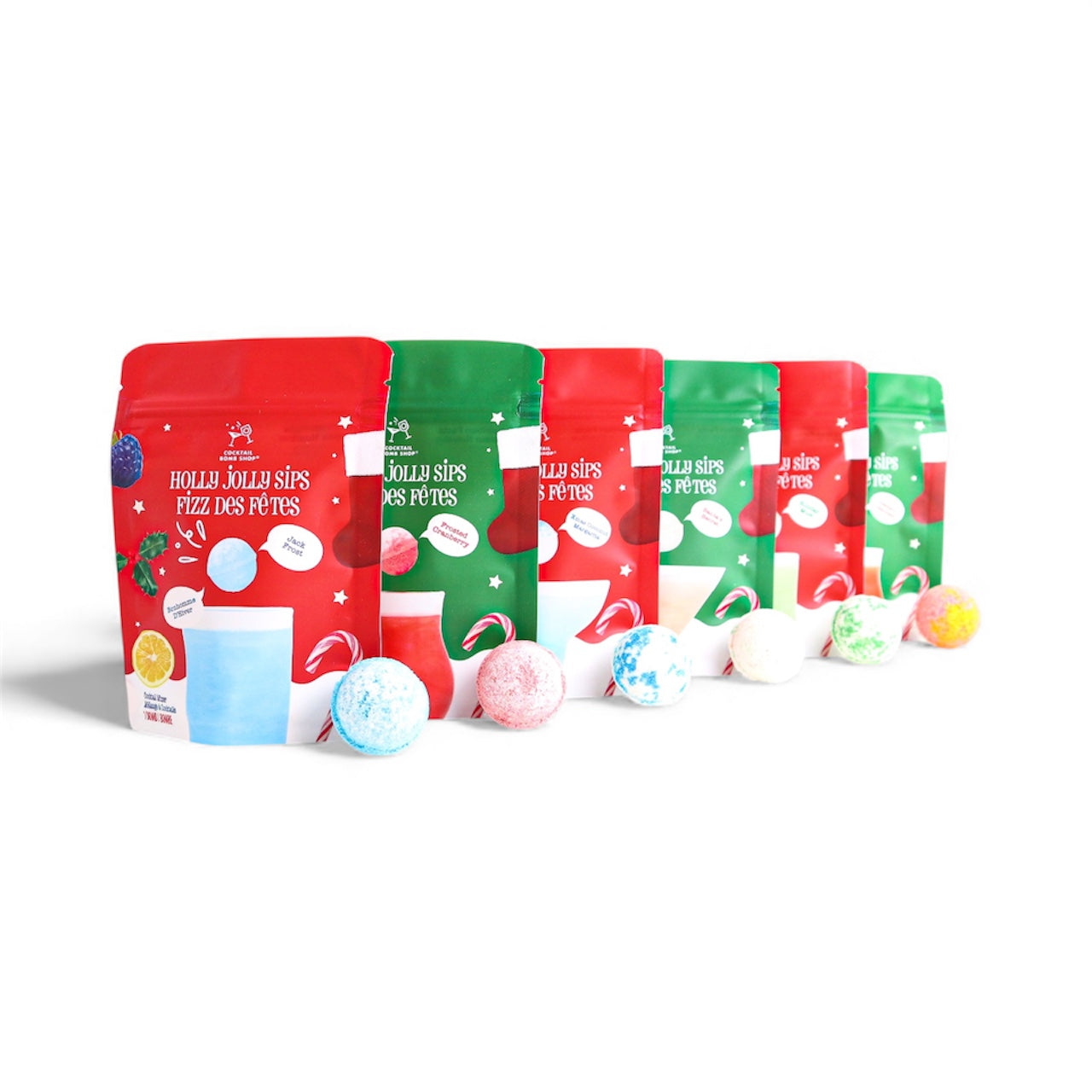 HOLLY JOLLY SIPS (12 pouches - Individually wrapped, ideal for stocking stuffer)
