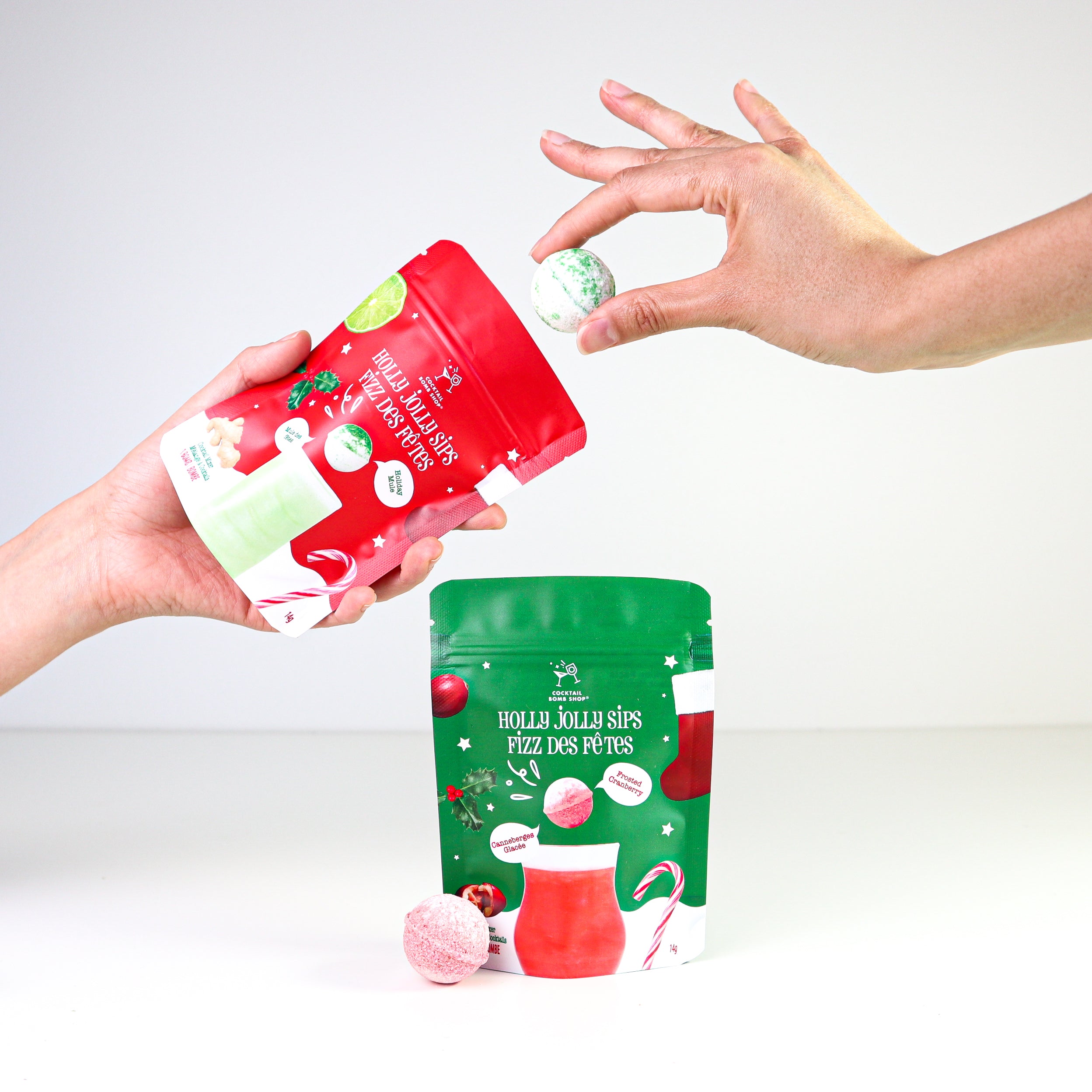 HOLLY JOLLY SIPS (12 PACKS - Individually wrapped, ideal for stocking stuffer)